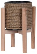 JUTOVÝ KVETINÁČ SO STOJANOM JUTE 23X12,5 CM HNEDÁ