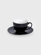 Šálka SIENA s podšálkou, čierna 733307 240 ml