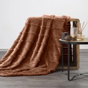 FLANELOVÁ DEKA NINA 200X220 CM TEHLOVÁ