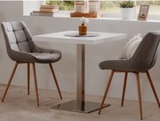 Jedálenský stôl Quadrato 70x70 cm, biely/nerez%