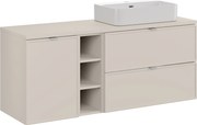 Comad Kúpeľňová skrinka s doskovým umývadlom s košom na bielizeň set Bella Cashmere 80 kašmír