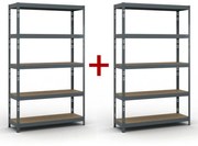 Policový regál 1+1 ZADARMO, 1966x1200x400 mm, nosnosť 280kg