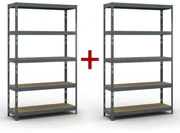 Policový regál 1+1 ZADARMO, 1966x1200x400 mm, nosnosť 280kg