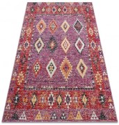 Koberec MUNDO D7701 romby, boho outdoor ružový / béžový