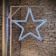 DECOLED LED svetlo s hviezdou, sada pre VO, 74 cm, ľadovo biela