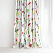 Goldea dekoračný záves - farebné tulipány 140x150 cm