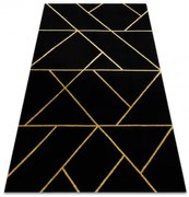 Koberec EMERALD exkluzívny 1012 glamour, sty geometrický čierny / zlatý