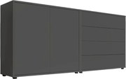XXXLutz ŠIROKÁ KOMODA, antracitová, 158/73/33 cm MID.YOU - Komody - 001067002003