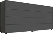 XXXLutz ŠIROKÁ KOMODA, antracitová, 158/73/33 cm MID.YOU - Komody - 001067001403