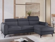 Elegantný rohový gauč Bello na vysokých nohách s funkciou spania a úložným priestorom