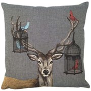 Gobelínový vankúš Jeleň s klietkou - 45 * 15 * 45cm