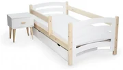 Detská posteľ MELA 80 x 160 cm biela/borovica Rošt: Bez roštu, Matrac: Matrac EASYSOFT 8 cm