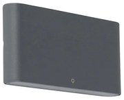 Vonkajšia nástenná lampa tmavošedá 17,5 cm vrátane LED IP65 - Batt