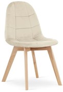 Jedálenská stolička BORA zamatová béžová