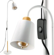 BERGE LED stojacia lampa 1xE27 150cm biela