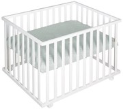 Biela detská ohrádka na kolieskach 100x75 cm Style – Roba