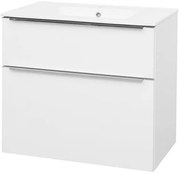 Mereo Mereo, Mailo, kúpeľňová skrinka s keramickým umývadlom 81 cm, chrómové madlo, MER-CN511