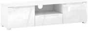 TV stolík HILL B biely lesk