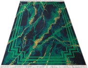 DY Zelený koberec s mramorovým vzorom Horeca-New 118S Rozmer: 60x100 cm