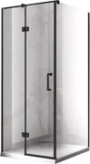 BPS-koupelny Štvorcový sprchovací kút ZES KZ01D BL 100x100 čierny/transparent - bez vaničky