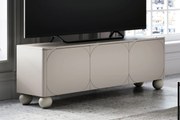 TV stolík Sonatia II 150 cm trojdverový na guľatých nohách - kašmírový