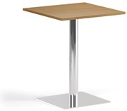 Konferenčný stolík ENZO, 60x60 cm, chróm podnož, buk