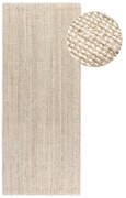 Krémovobiely jutový behúň 80x200 cm Bouclé – Hanse Home
