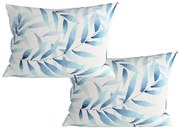 Sada 2 ks dekoračných obliečok na vankúš z mikrovlákna KOVENDI 50x70 cm, modro-biela