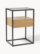 Sklenený nočný stolík Randolf