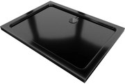 Mexen SLIM - Obdĺžniková sprchová vanička 120x80x5cm + čierny sifón, biela, 40708012B