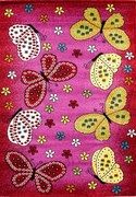 Spoltex, Kusový koberec Toys Lilla C259, 133x195, ružová, detská izba