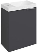 Sapho Sapho, LATUS X umývadlová skrinka 39,4x50x22cm, antracitový mat, LT110-3434