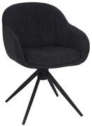 Otočná jedálenská stolička Greta, tmavosivá