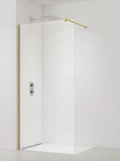 Sprchová zástena Walk-in 90 cm SAT vo farbe profilu zlatá lesk SATBWI90PRZ