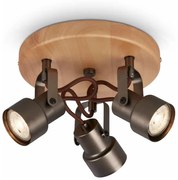 Briloner 2872-035 - LED Bodové svietidlo SPOTLIGHT 3xGU10/5W/230V hnedá