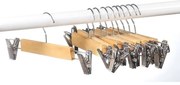 Arte Regal Drevený vešiak s klipom na nohavice a sukne, sada 3ks