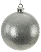 VIANOČNÁ BANKA NA STROMČEK SADA 4 KS (FI) 8 CM STRIEBORNÁ