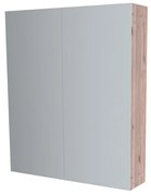 Mereo, Mereo Kúpeľňová zrkadlová skrinka 60 cm, galerka, 2 x dvierka, Multidecor, Dub Nelson, MER-CN798G62DNLS