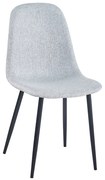 Stolička, sivá látka/čierny kov, LUGOS