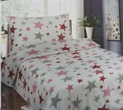 ECOMATRACE Bavlnené posteľné obliečky Pink stars