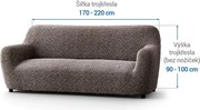 Bielastické poťahy VENEZIA hnedá trojkreslo (š. 170 - 220 cm)