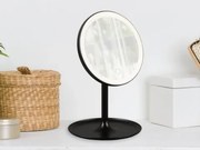 Kozmetické zrkadlo s LED Liara 18x28,5 cm, čierne%