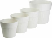 Sada 4 ks květináčů Silva Line krémová