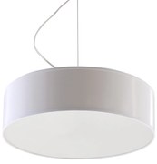 Závesné svietidlo Arena, 1x biele plastové tienidlo, (biely plast), (fi 35 cm)