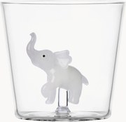 Ručne vyrobený pohár z borosilikátového skla White Elephant