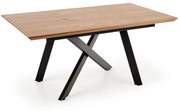 Rozkládací jídelní stůl Capital 160/200 cm zlatý dub/černý