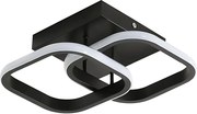 Toolight Toolight, LED stropné svietidlo 23x23cm, 22W, 3000K, LHJ074-C, čierna matná, OSW-50034