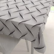 Biante Dekoračný obdĺžnikový obrus PML-042 Čierno-biele vlnenie 50x100 cm
