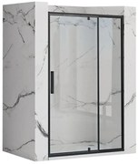 Rea Rapid Swing, jednokrídlové výklopné sprchové dvere 120 x 195 cm, 6mm číre sklo, čierny profil, REA-K6413