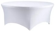 Okrúhla pokrývka/obrus na stôl - biely 180cm